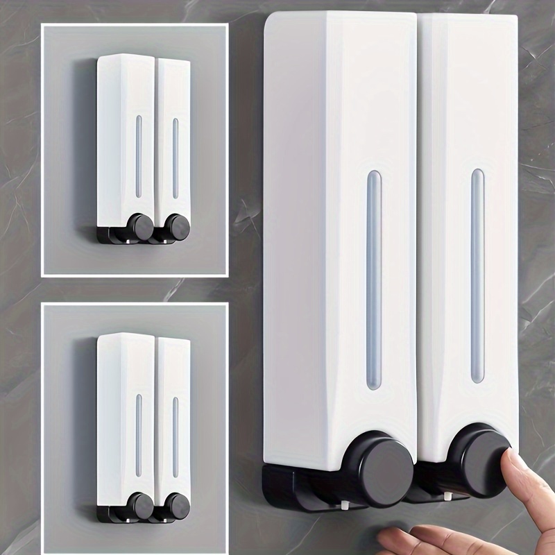 Dispensador De Jabon Triple Para Pared acondicionador y gel de ducha champú  NEW