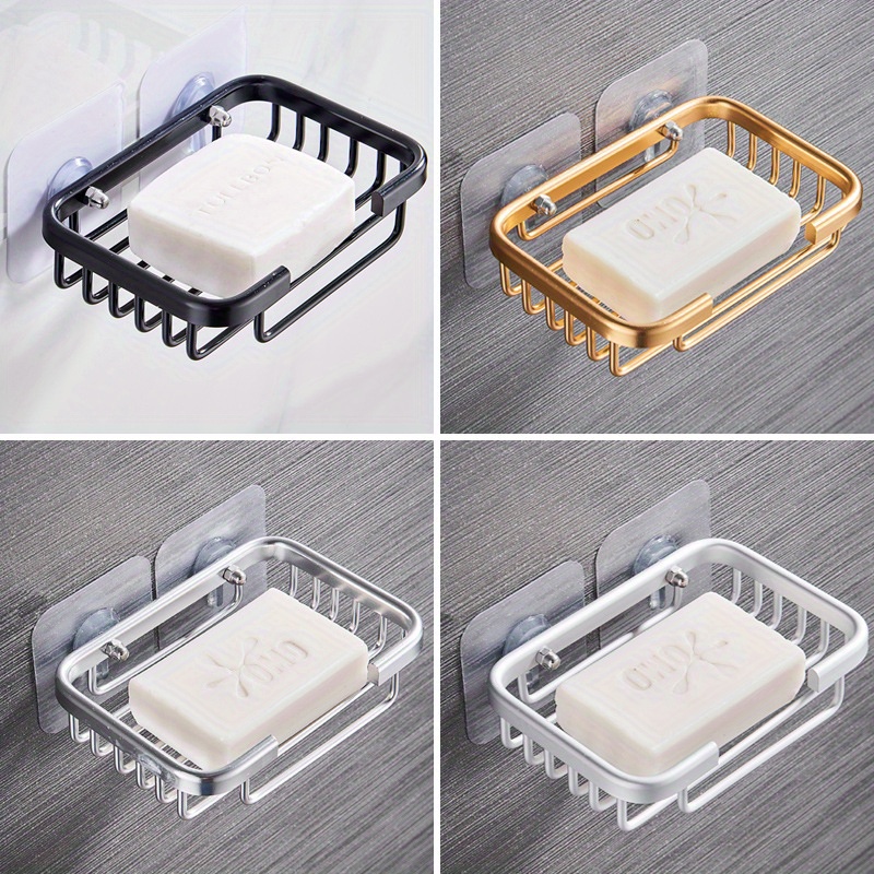 1pc Plastic Wall Mounted Soap Dish Holder, Modern Hollow Out Soap Dish For  Bathroom
