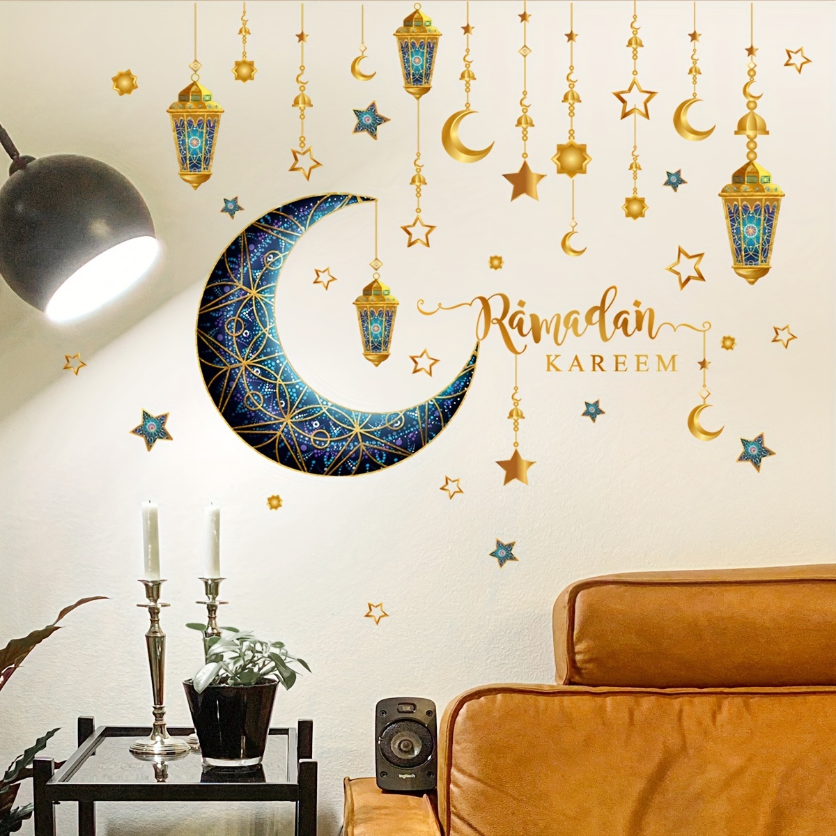 1119 PCS Luminoso Pegatinas de Pared Luna Estrellas Estrellas