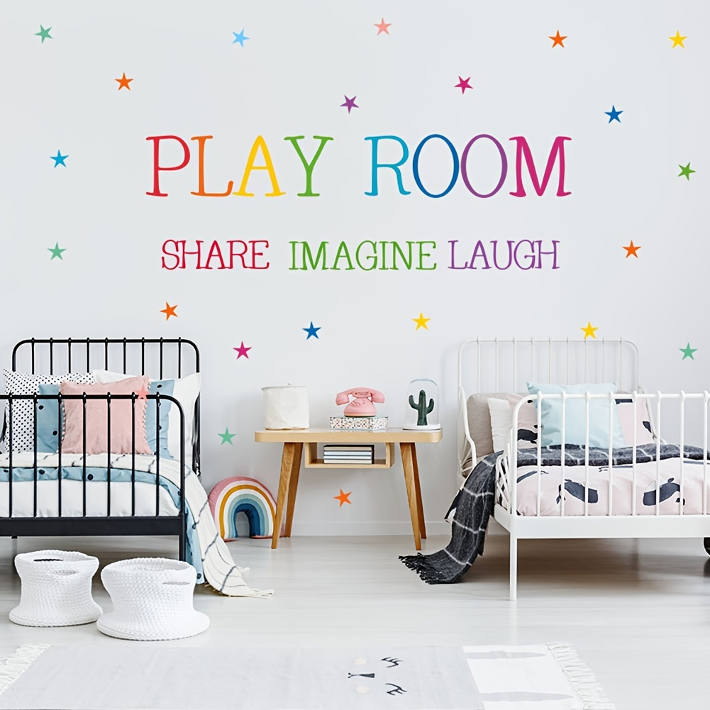 4pcs This Is Where The Fun Stuff Happens Canvas Wall Art, Set Of Playroom  Prints, Playroom Wall Decor, Nursery Wall Art, Play Sign, Kids Room Decor, L