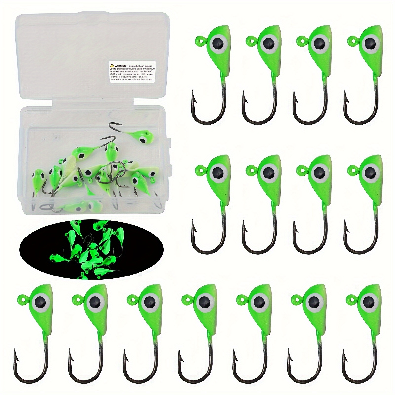 6pcs Pure Copper Fishing Jig Heads - 0.25-0.41g Soft Bait Worm Hooks - Anti  Hanging Bottom Fishhook