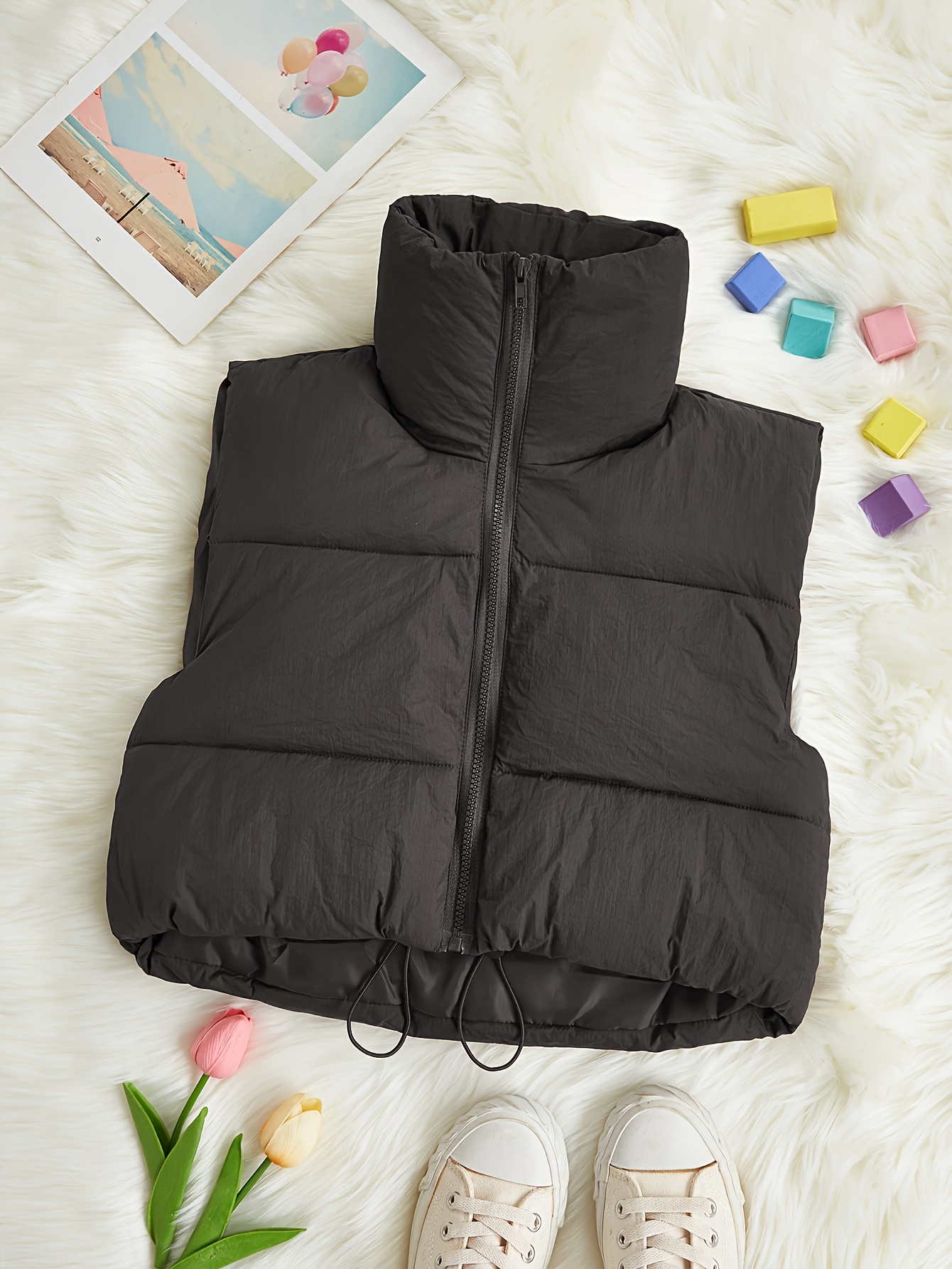 Chaquetas de globo de invierno para mujer Forrado de felpa abrigo de  cremallera completa de longitud media con capucha