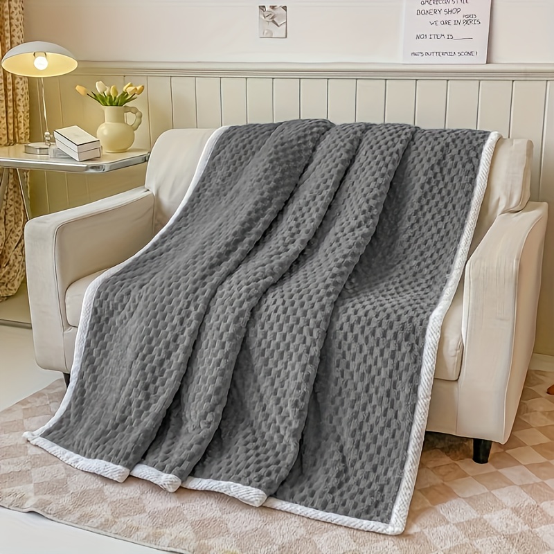 Home Thick Bed Blanket Double Sided Lamb Cashmere Fleece - Temu Canada