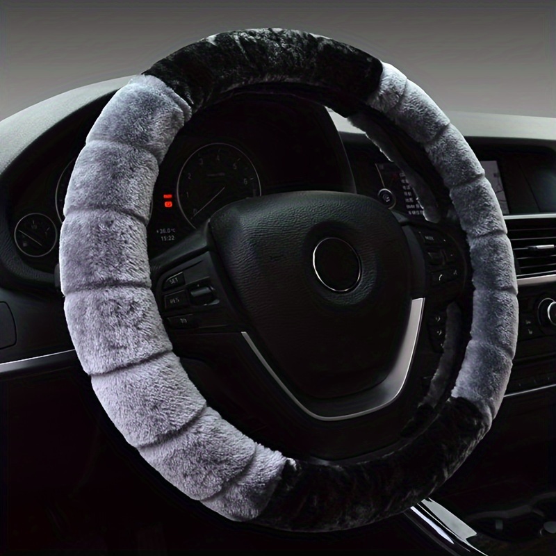 1 paire Nouveau couvercle de volant en fibre de carbone pour femme,  accessoire de voiture sûr et antidérapant, voiture universelle