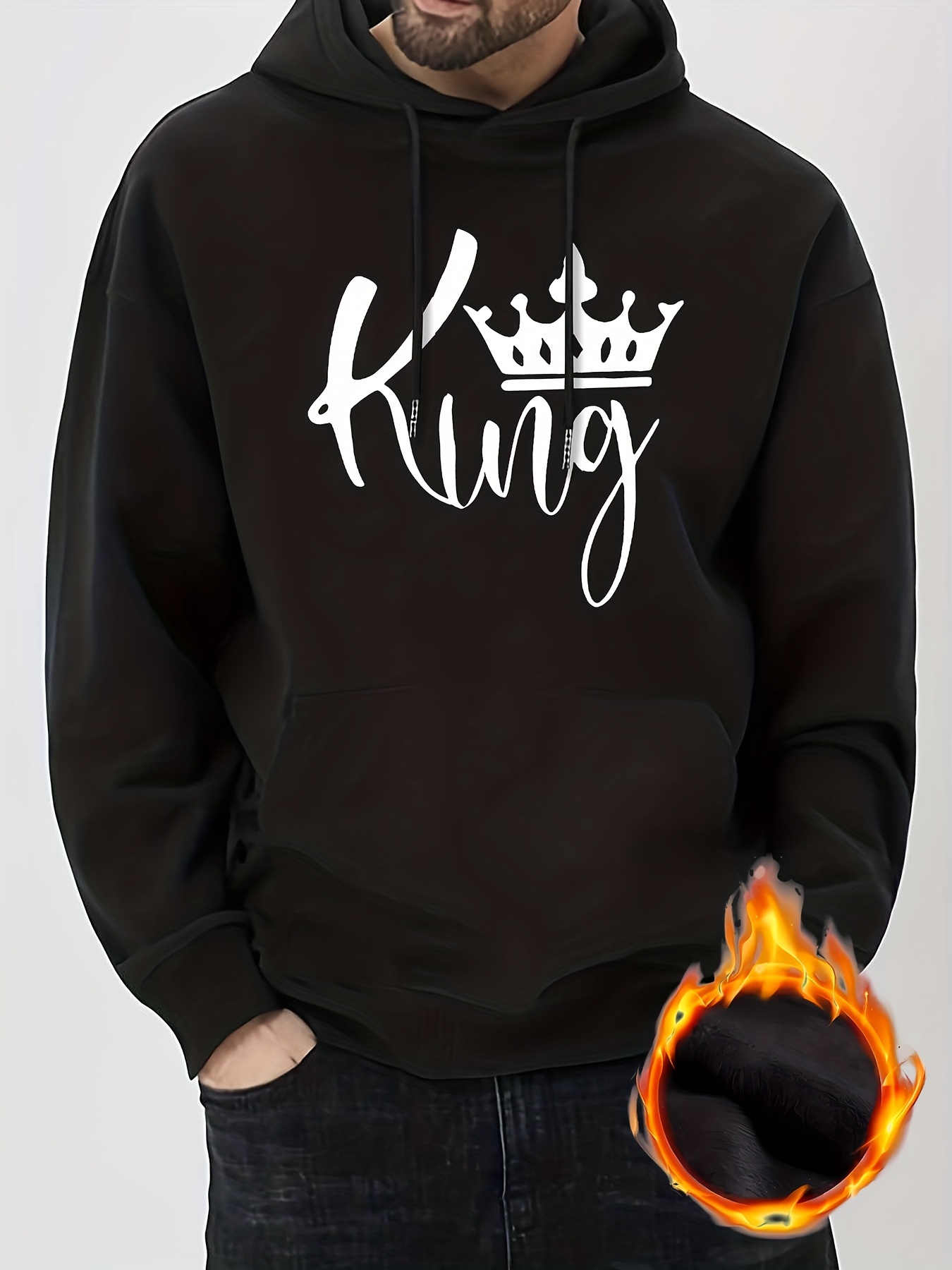 King Von Drawstring Hoodie & Pants Set Tracksuit Sportwear 2-Piece