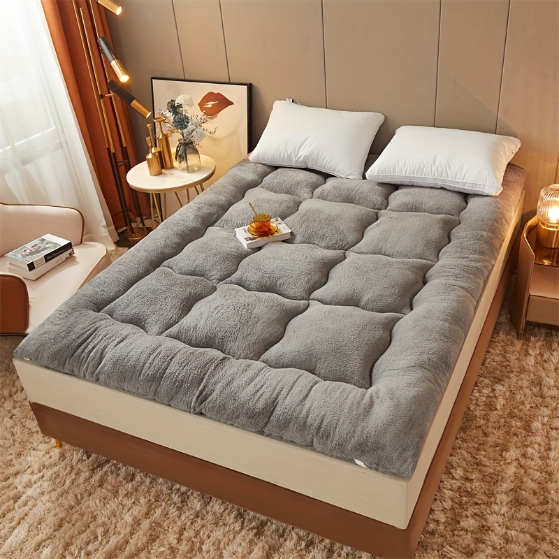 Colchón plegable de felpa, para dormitorio, portátil, enrollable, para  dormir, tatami, tapete de piso japonés, suave, para dormir en el hogar  (color