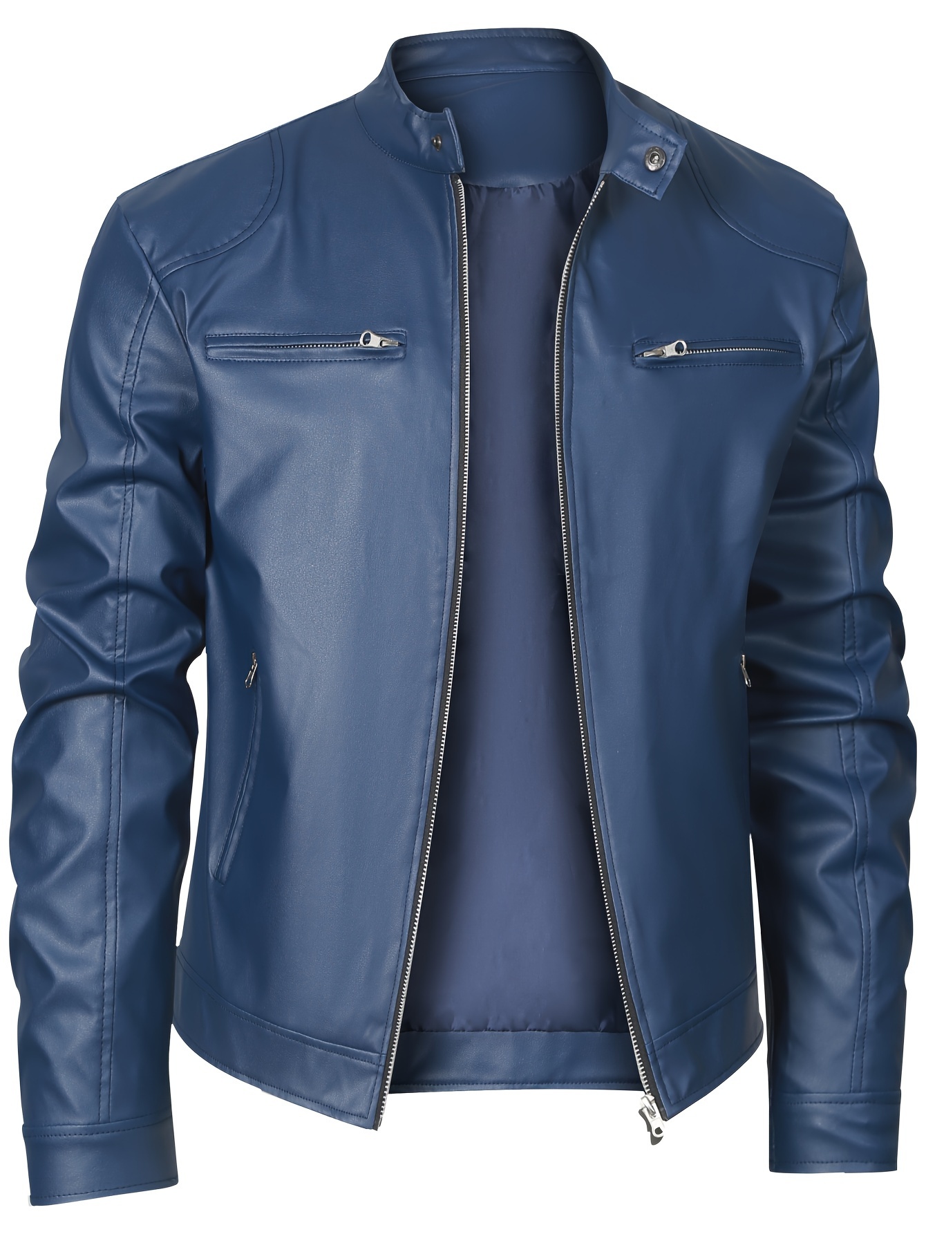 Comprar Otoño Invierno Moto de hombre con chaqueta de PU cálida de  cachemira