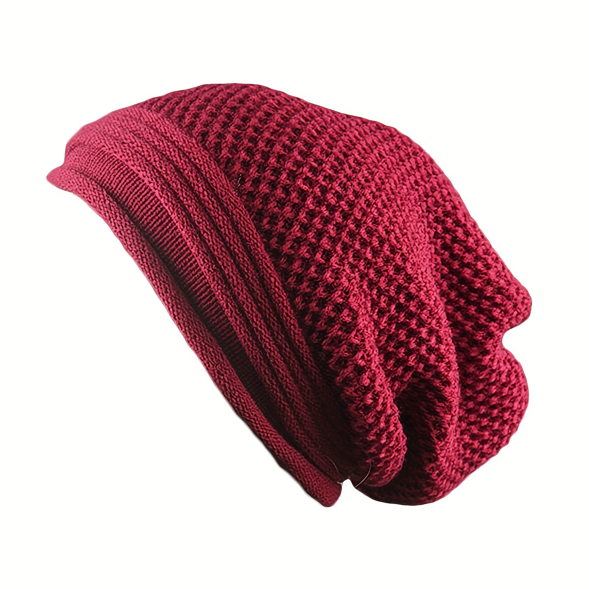 Trendy Double D Slouchy Beanie Solid Color Elastic Skull Coldproof Beanies  For Women - Temu Germany