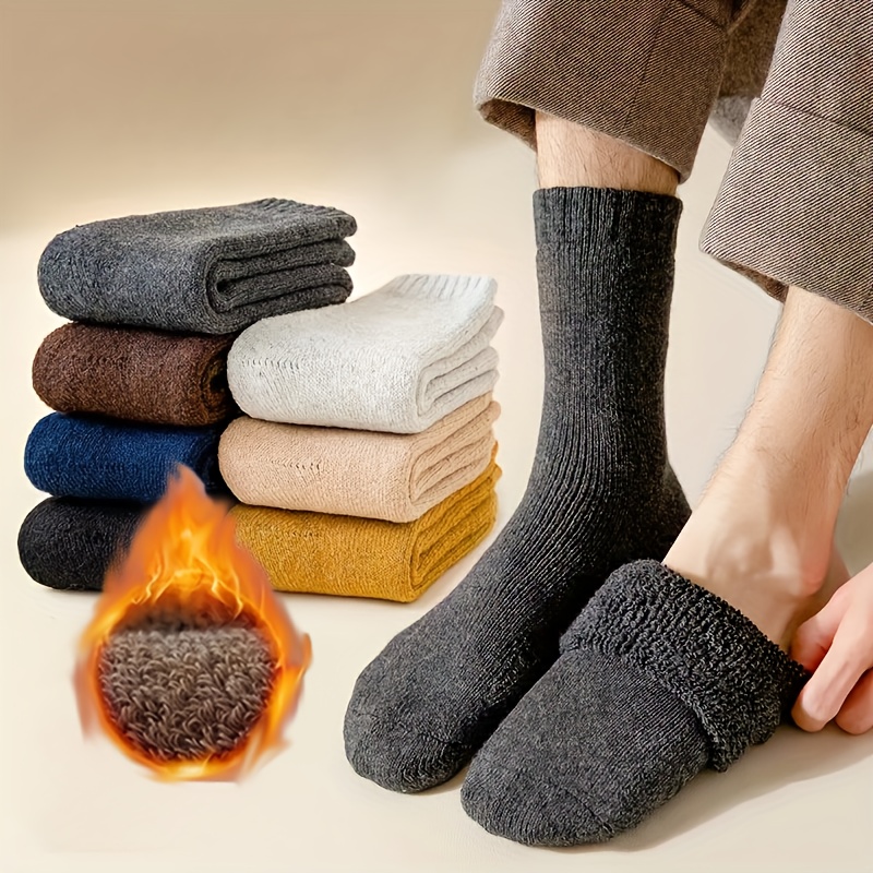 4 pares de calcetines térmicos para hombre, mantienen los pies más  calientes durante más tiempo, Gris