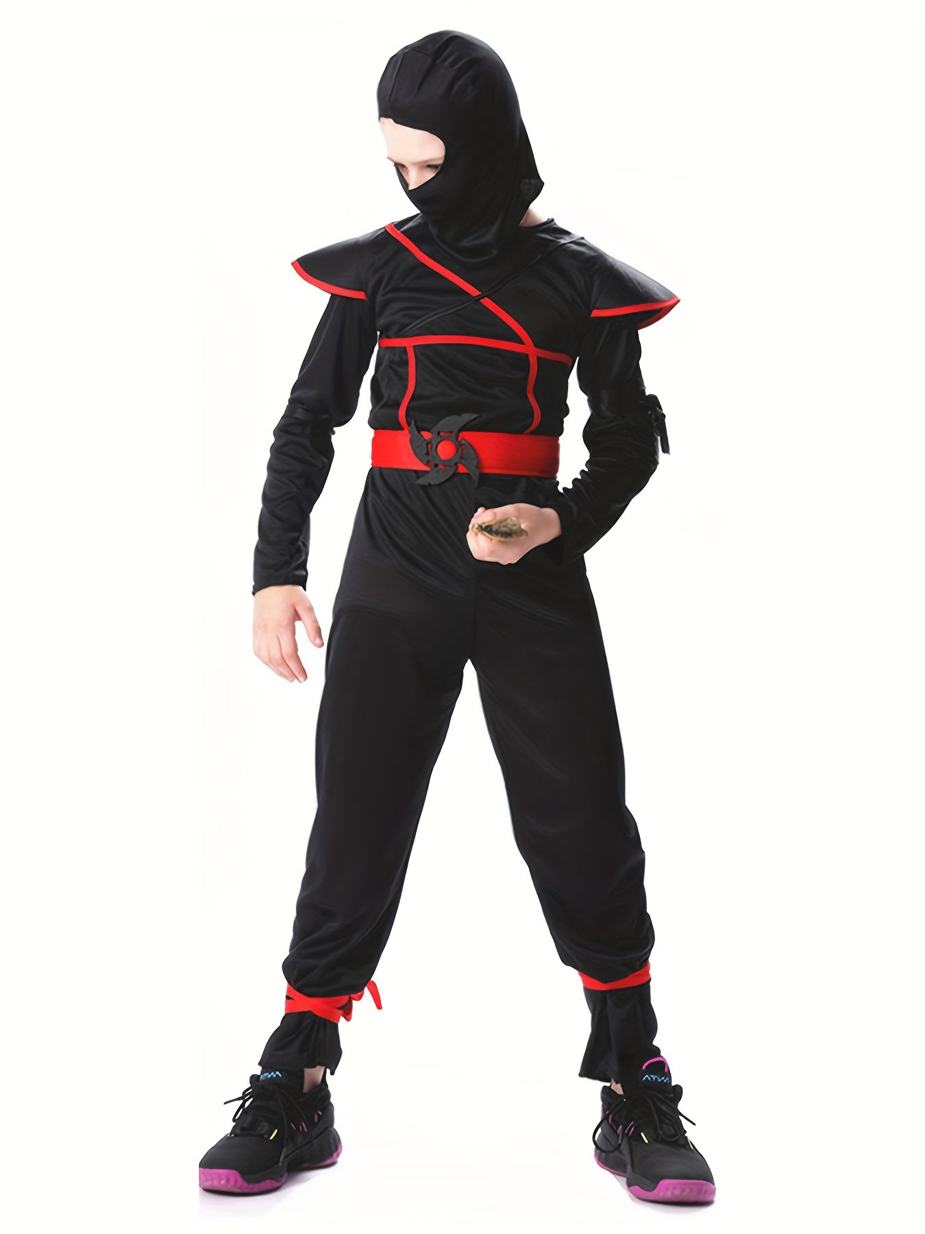  Morph Disfraz de ninja para mujer – Disfraz de ninja para mujer  adulta – Disfraz de ninja de Halloween para mujer, Rojo - : Ropa, Zapatos y  Joyería