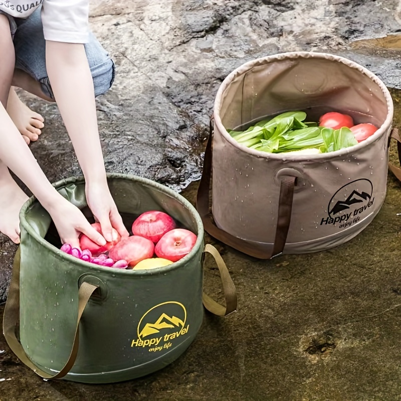 Large Size Foldable Bucket With Handle Portable Hand Wash - Temu