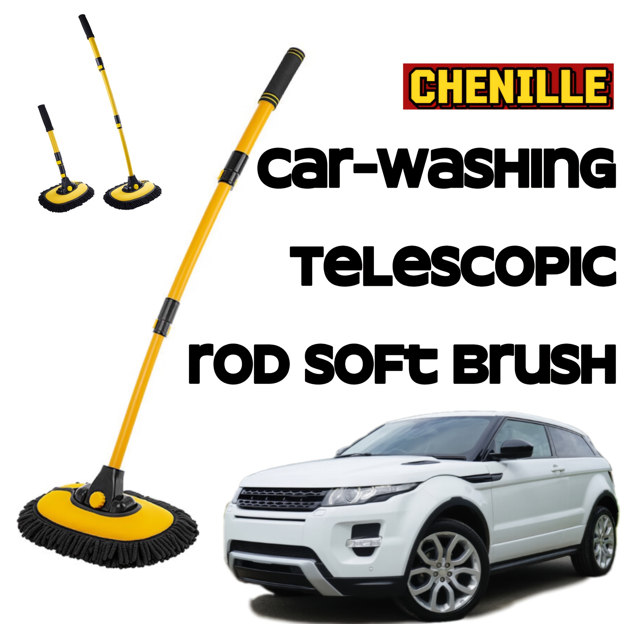 Car Wash Mop Cleaning Brush Car Wash Brush Telescopic Long Handle Mop  Curved Rod Chenille Soft Broom Car Cleaning Tools Supplies - AliExpress