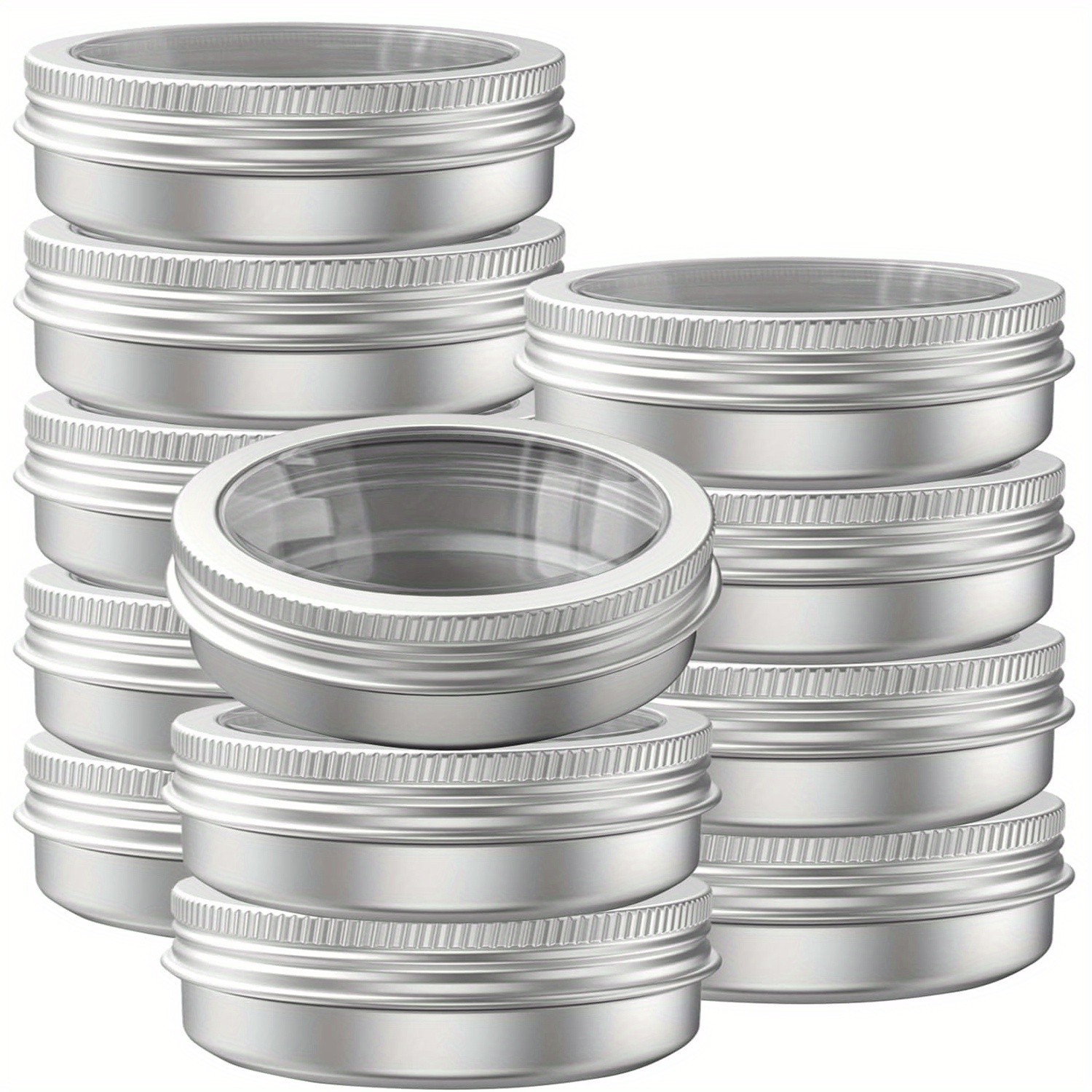 metal tin cans round empty containers