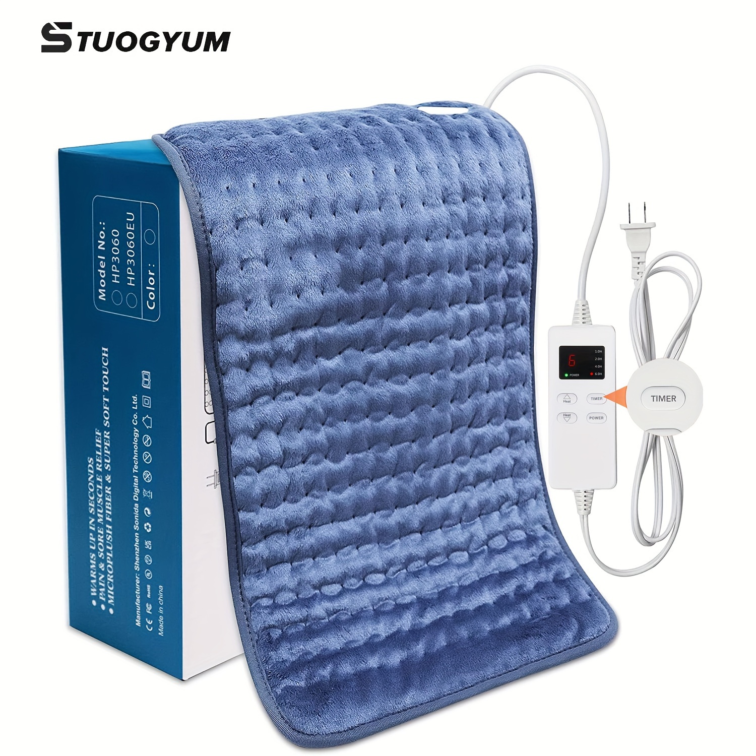 Almohadilla térmica de fisioterapia para el hogar, manta eléctrica pequeña,  calefacción de 10 velocidades