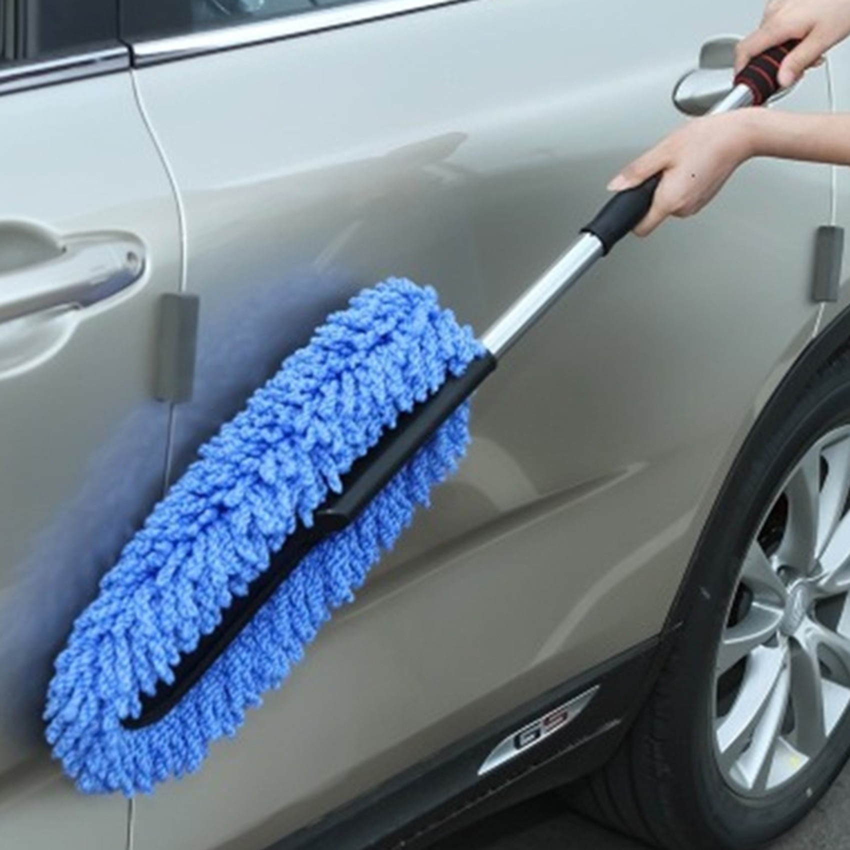  MoKo Car Duster, Multipurpose Car Wash Brush Exterior and  Interior Microfiber Duster with Extendable Handle for Cleaning - Grey :  Automotive