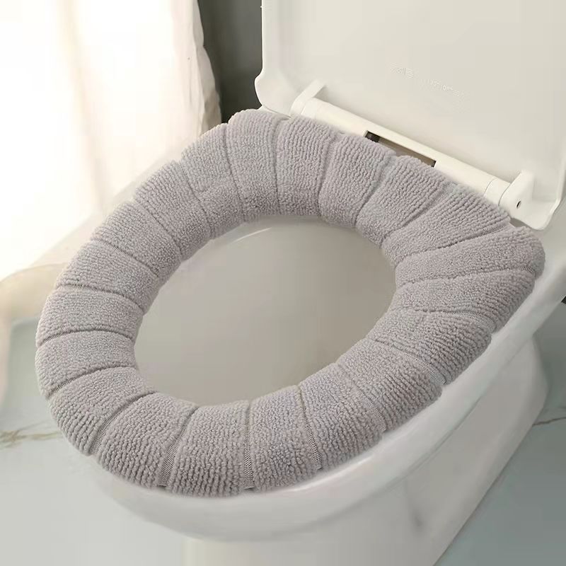 Siège de toilette lavable en tricot universel 5 pièces, couverture de  toilette domestique, coussin de siège