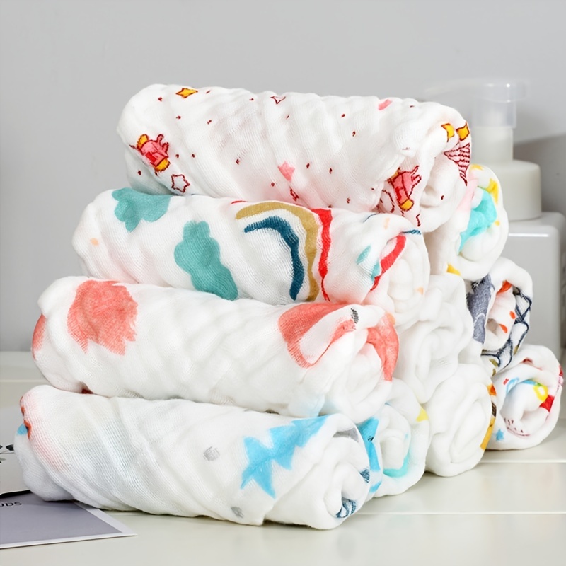 Chiffon en coton pour bébé, gaze absorbante douce pour enfant, mousseline  pour nourrissons, lavage du visage des mains, bavoirs pour nouveau-né,  serviette de bain, mouchoir carré - AliExpress