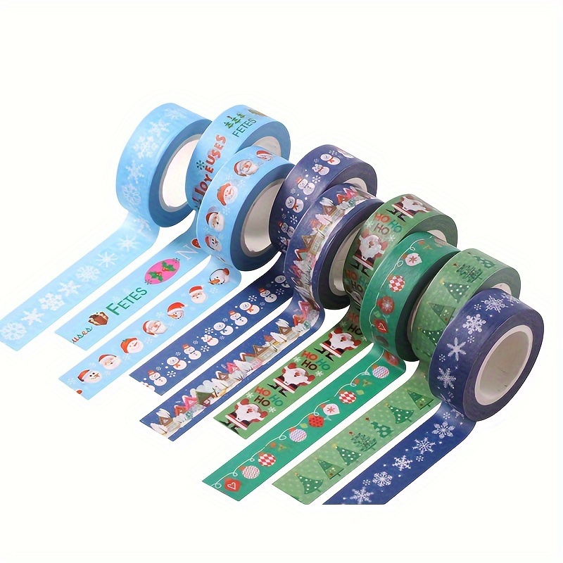 16 Rolls Christmas Washi Tape - Golden Foil Holiday Washi Tape Set For  Bullet Journal, Scrapbook, DIY Crafts, Xmas Gift Packaging