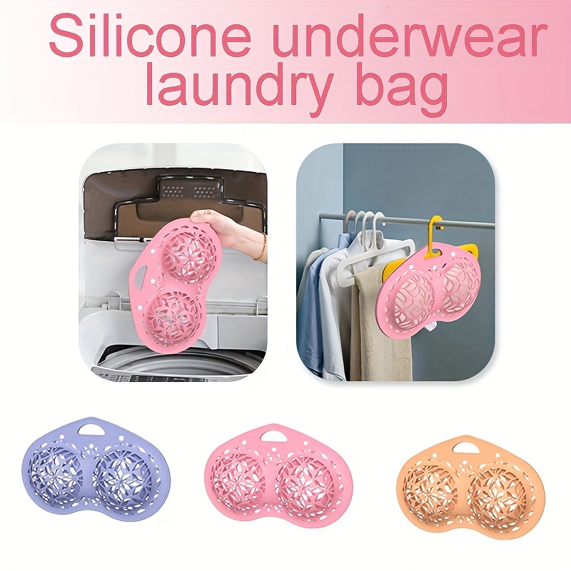 Silicone Bra Laundry Bag Bra Washing Bag Travel Reusable Cleaning Home  Silicone Lingerie Bag for Towel Scarf Clothes