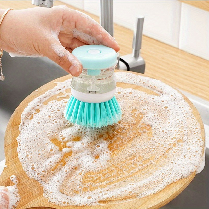 Kitchen Cleaning brush Cleaner Handheld Press Type Automatic Liquid Adding  Dishwashing Dish Brush Pot Artifact small brush - AliExpress