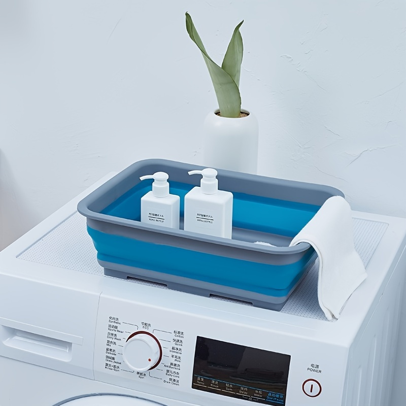 Compra QBYLYF Barreño Plegable Camping Tina De Baño De Lavabo Plegable  Portátil con Tapete Antideslizante, Lavabo De Ducha Plegable Ahorre Espacio  De Almacenamiento For Cocina Casera Acampar Al Aire Libre en