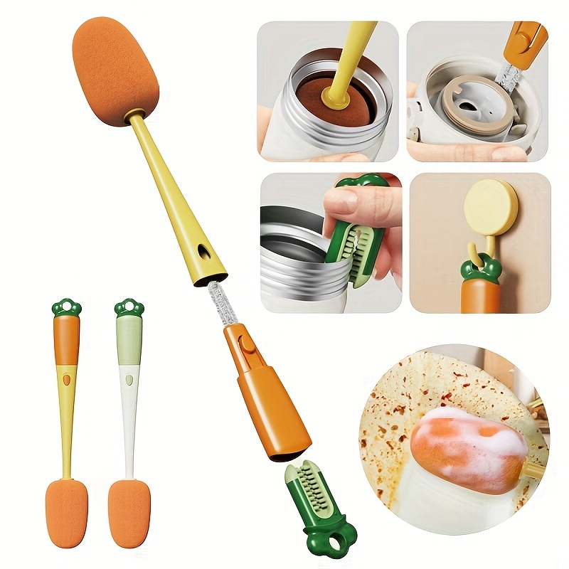 Acheter Brosse de tasse 4 en 1, sans impasse, brosse de tasse d'eau,  bouteille de lait, nettoyeur de verres de vin, brosse d'écart, outils de  nettoyage multifonctionnels pour la maison