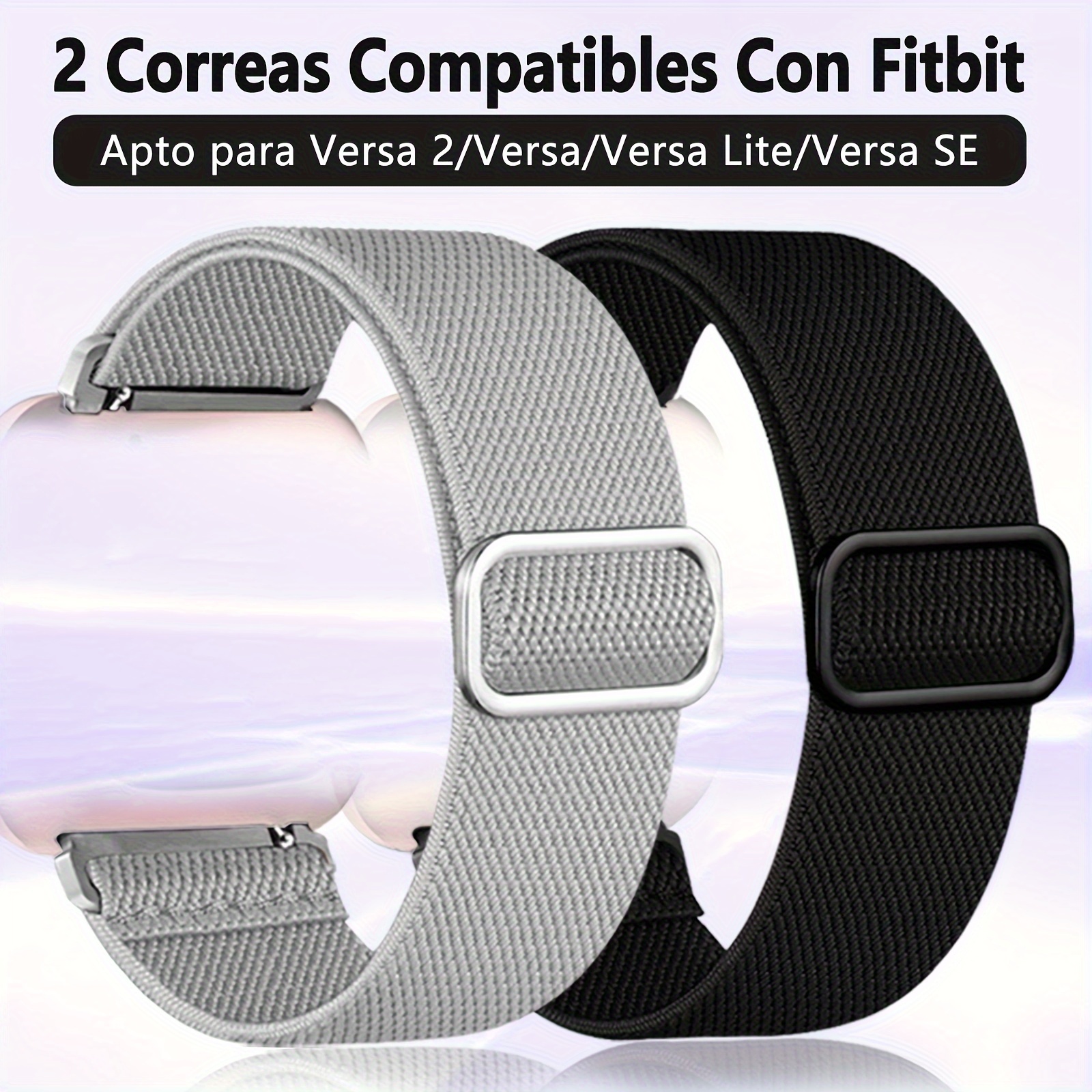 Correa de repuesto compatible con Fitbit Versa 2/Versa Lite, pulsera de  repuesto con diamantes de imitación de metal brillante para reloj  inteligente