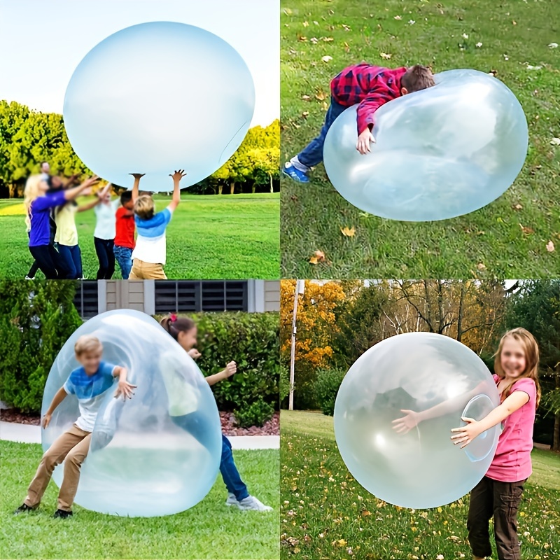 El parque cuenta tambien con pelotas inflables bubble ball
