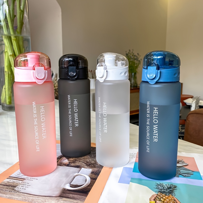 Botella de agua para niños para la escuela con pajilla, botella de agua  motivacional de 20 onzas, sin BPA, reutilizable, a prueba de fugas, con  tapas