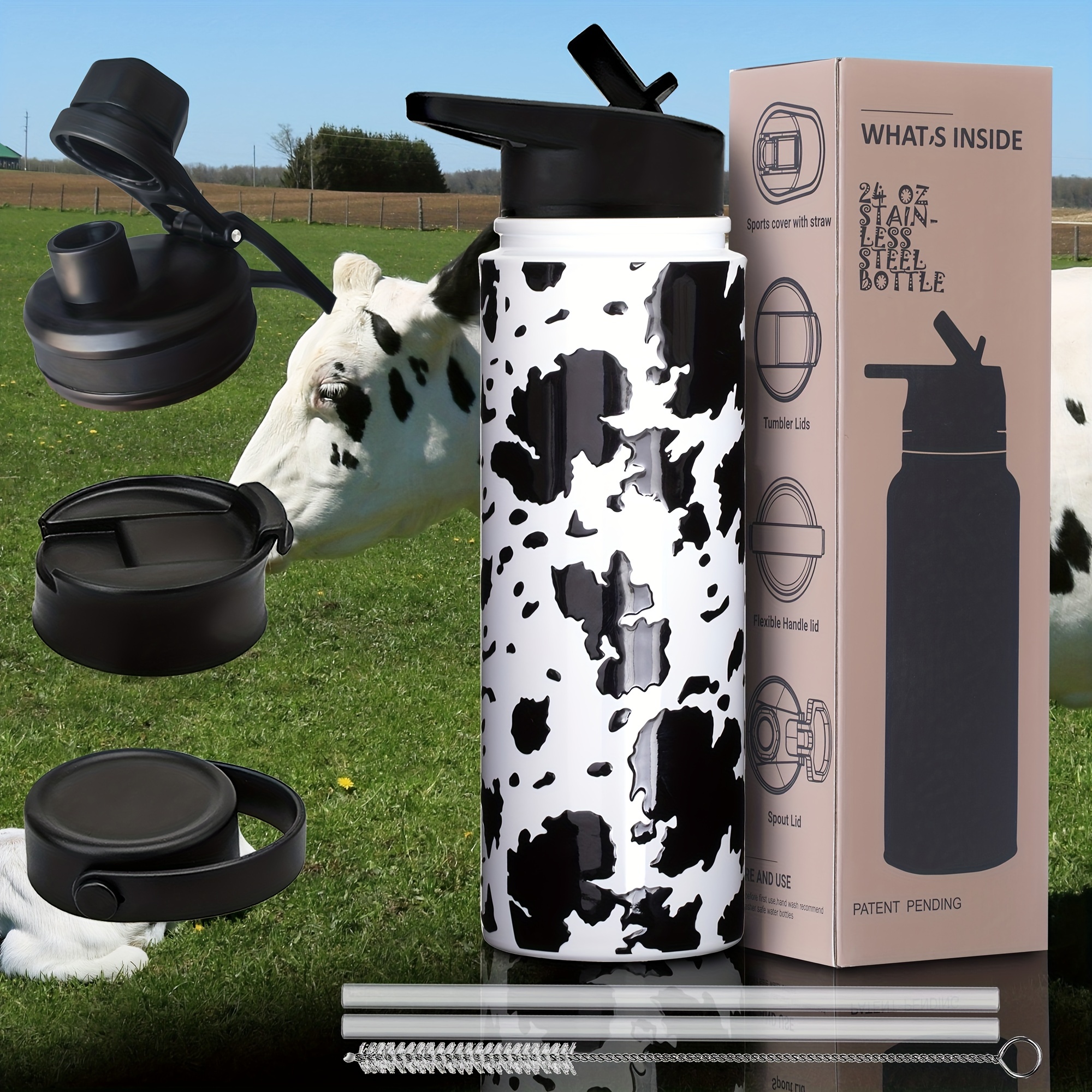 Obsessive Cup Disorder Cheetah Print Cow Print Water Bottle 3 Water B –  Desert Shirt Co.