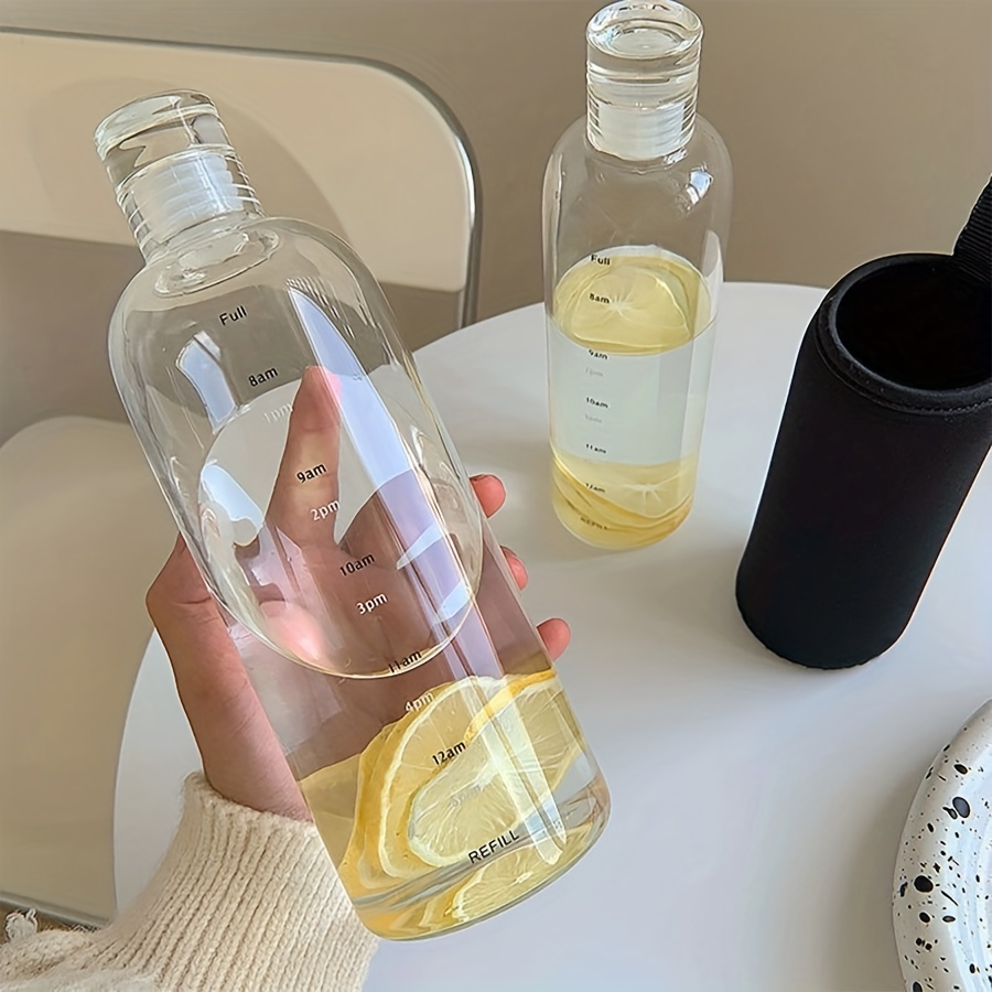Transparent Glass Bottle For Girl Cute Fashion Clear Glass Water