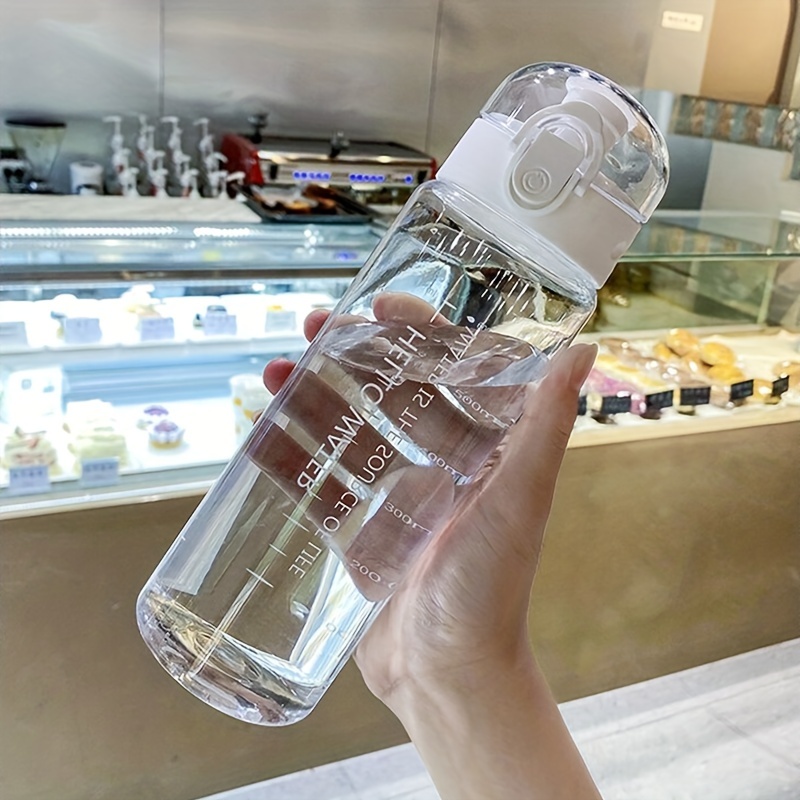1pc PE Water Bottle, Minimalist Clear Drinking Bottle Gift For