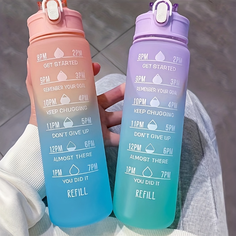 0.39 Gallon Leak Proof Water Bottle Time Marked Water Bottle - Temu