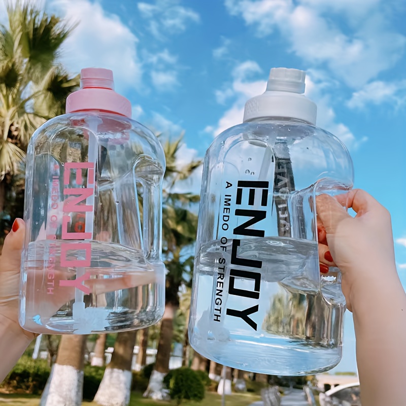 Botella de agua Gym Squeeze con pegatinas portátiles de 2L y 900ml y 300ml  Deng Xun unisex
