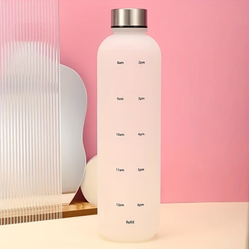 Matte Glass Water Bottle With Straw And Scale Cute Little - Temu