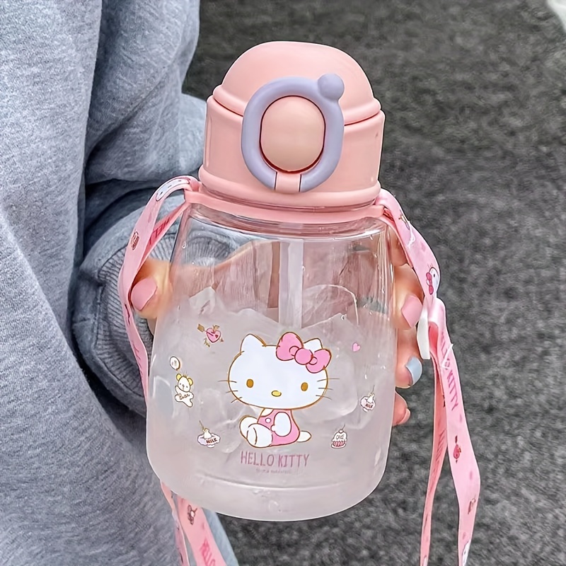 Hellokitty Water Bottle With Two Cup Lids And Straw, Cute Water Bottle,  Anti-fall Portable Insulated Water Bottle, Christmas Gift - Temu