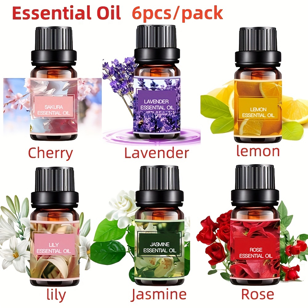 6 Kinds Of Essential Oils Aromatherapy Essential Oil - Temu