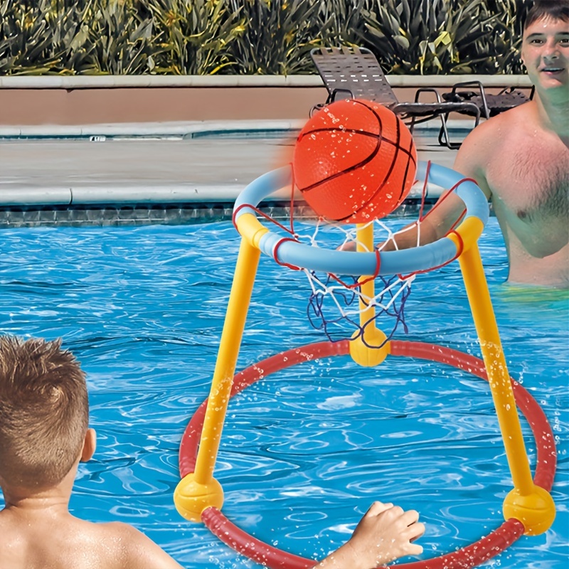 Pack of 2 Pool Toys Games Set, Floating Basketball Hoop Inflatable Cross  Ring Toss, Fun Summer Water Games Pool Accessories Party Games for Kids  Adults Family 