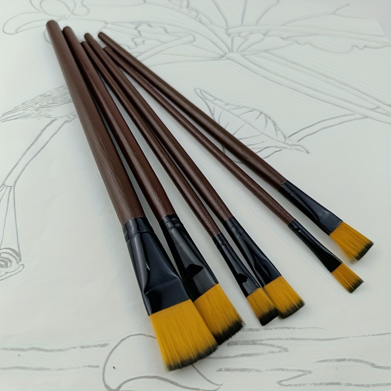Fuumuui - Juego de pinceles profesionales para pintura al óleo, 11 piezas  de cerdas de cerdo superiores, perfectos para pintura de gouache acrílico  al