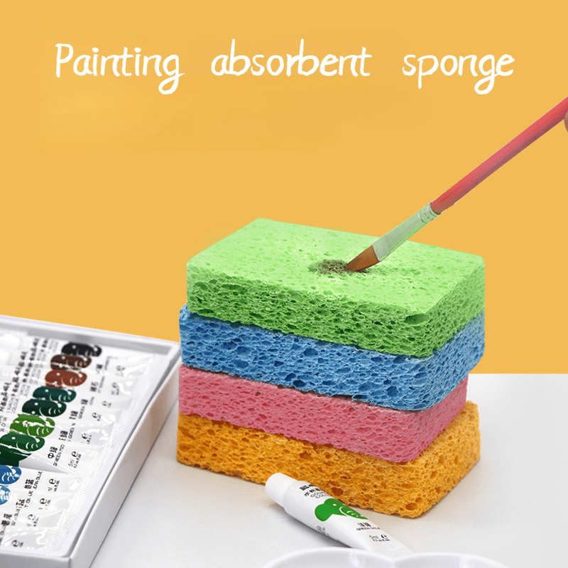 10pcs Round Paint Sponge Mini DIY Painting Sponge Random Type Color