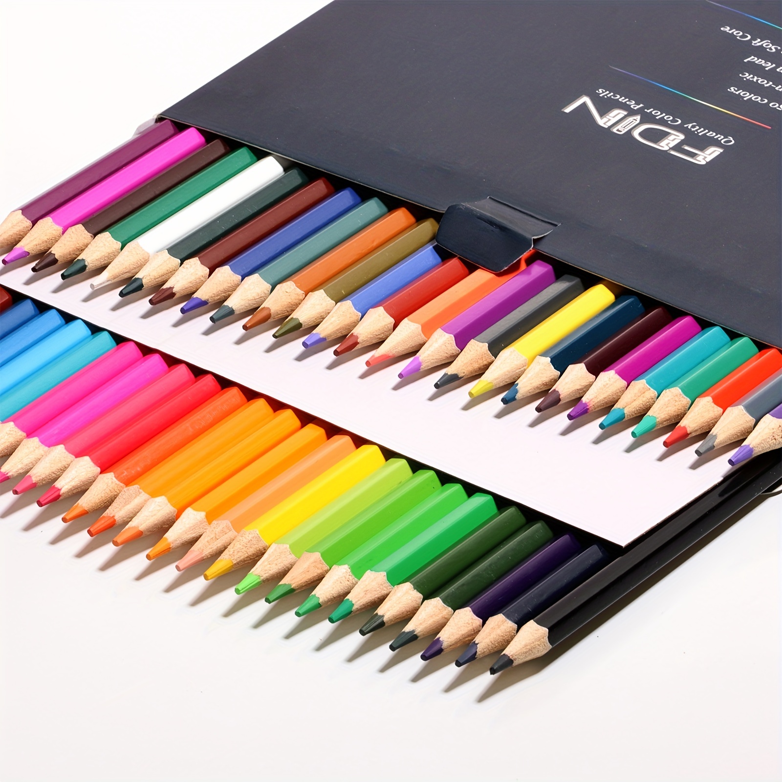 200 Colored Pencils, Ccfoud Coloring Pencils Zipper-Case Set, Professional  Soft Core Oil Color Pencils for