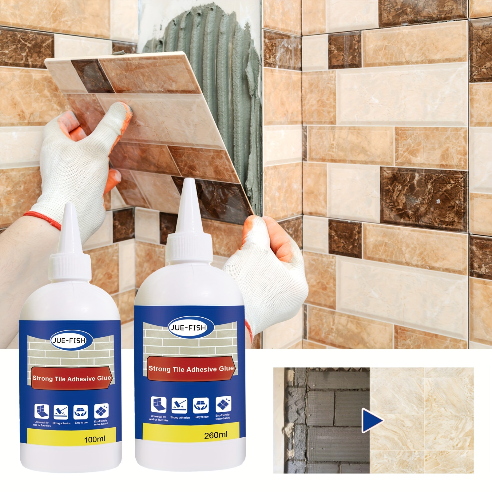 Ceramic Tile Hollowing Special Adhesive Penetration Repair Agent Ceramic  Tile Adhesive Strong Adhesive Wall Tile Warping Repair Ab Glue Set - Temu