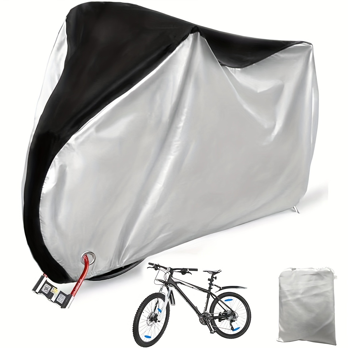 Funda de triciclo impermeable para exteriores, fundas para bicicleta para 2  bicicletas, cubierta de bicicleta a prueba de polvo, sol, viento, con