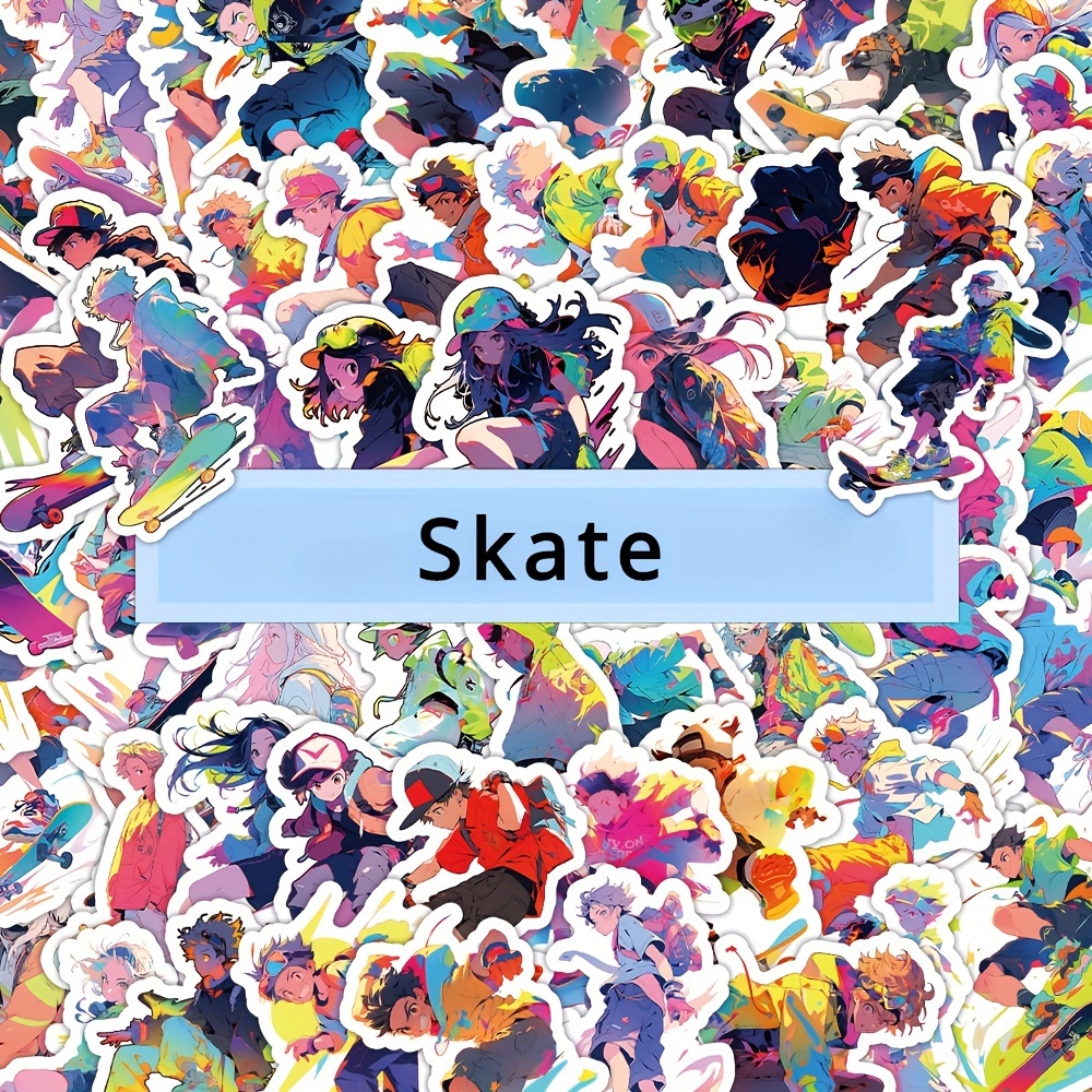 Conjunto de pegatinas deslumbrantes de skate