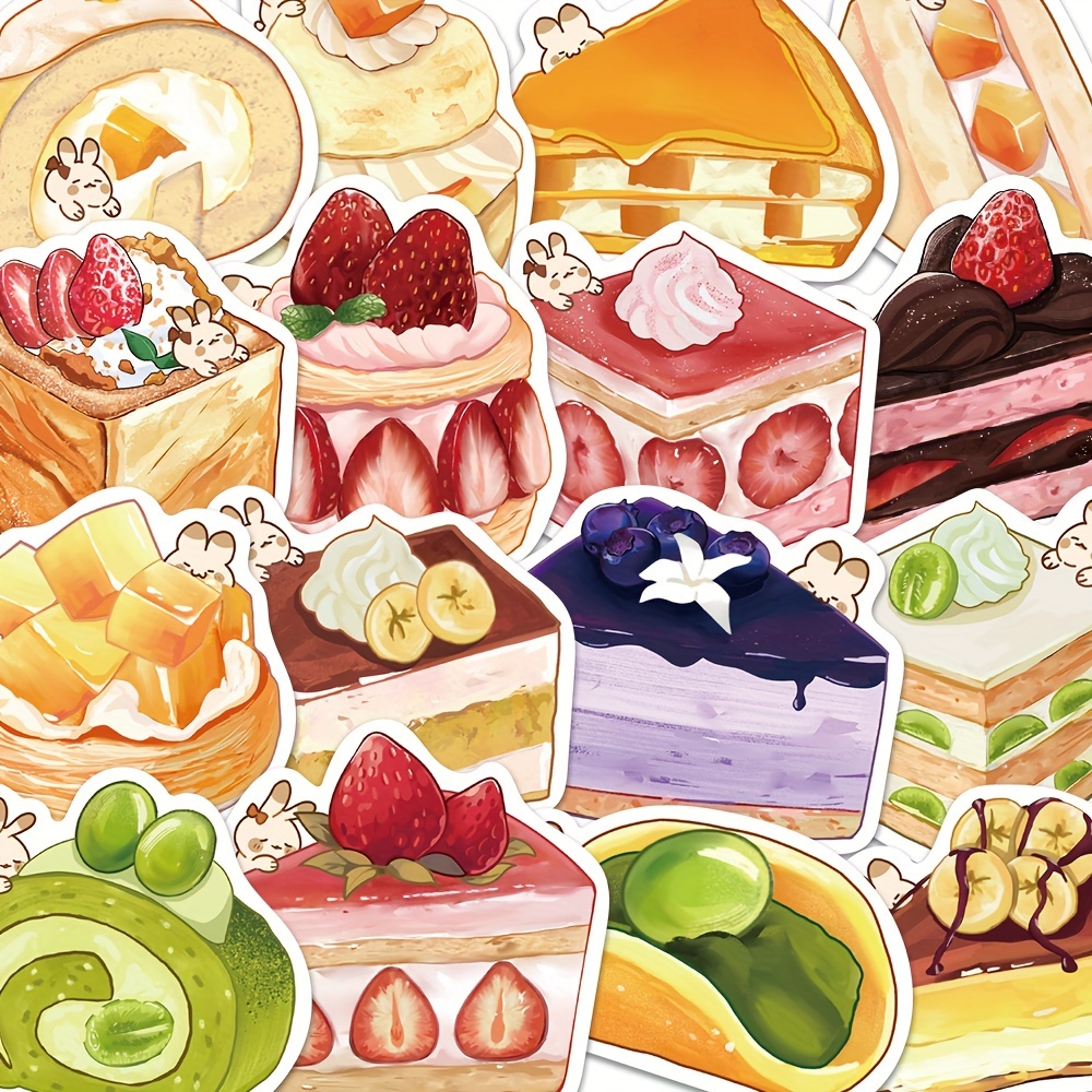 Cake Ice Cream Puzzle Stickers New Dessert Fun Diy Cupcake - Temu