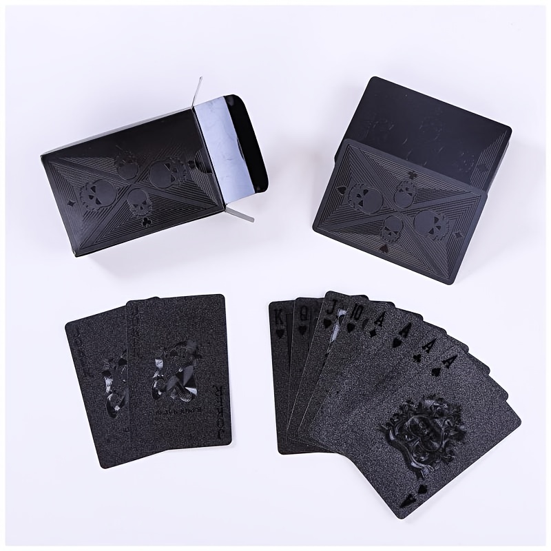  BIERDORF Diamond Waterproof Black Playing Cards, Poker Cards,  HD, Deck of Cards (Black) : Toys & Games