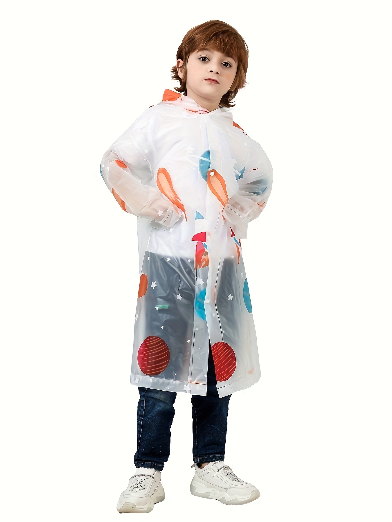 Abrigo impermeable para niños, de 1 a 10 años, impermeable para niños y  niñas, overol impermeable con capucha de una pieza de dibujos animados