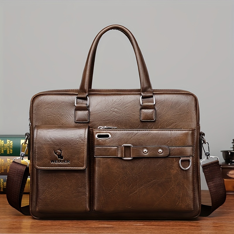 Luxury Kangaroo Brand Men Shoulder Bag Vintage Messenger Bag Leather Men  Handbag Business PU Leather Crossbody Bags For Men