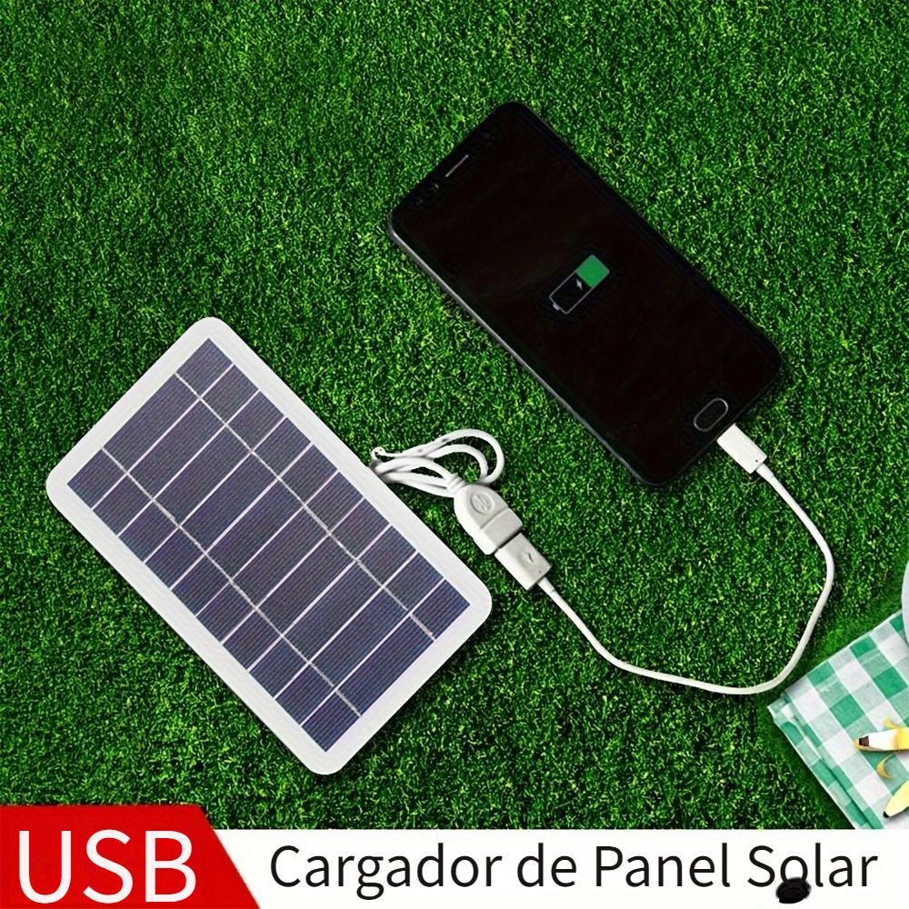 1 Pack Ventilador Recargable Solar Luz Led Batería Portátil - Temu
