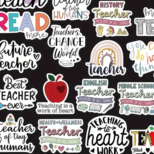 Teacher Stickers School Stickers For Adults Waterproof Vinyl - Temu